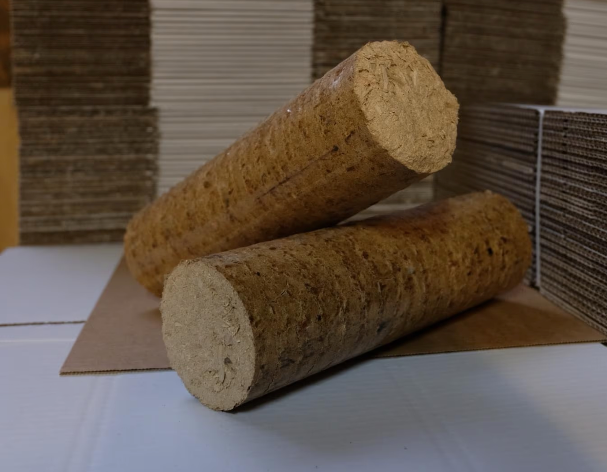 Holzbriketts Rundbrikett Nestro Eiche 10kg x 90/900kg Palette kostenloser Versand