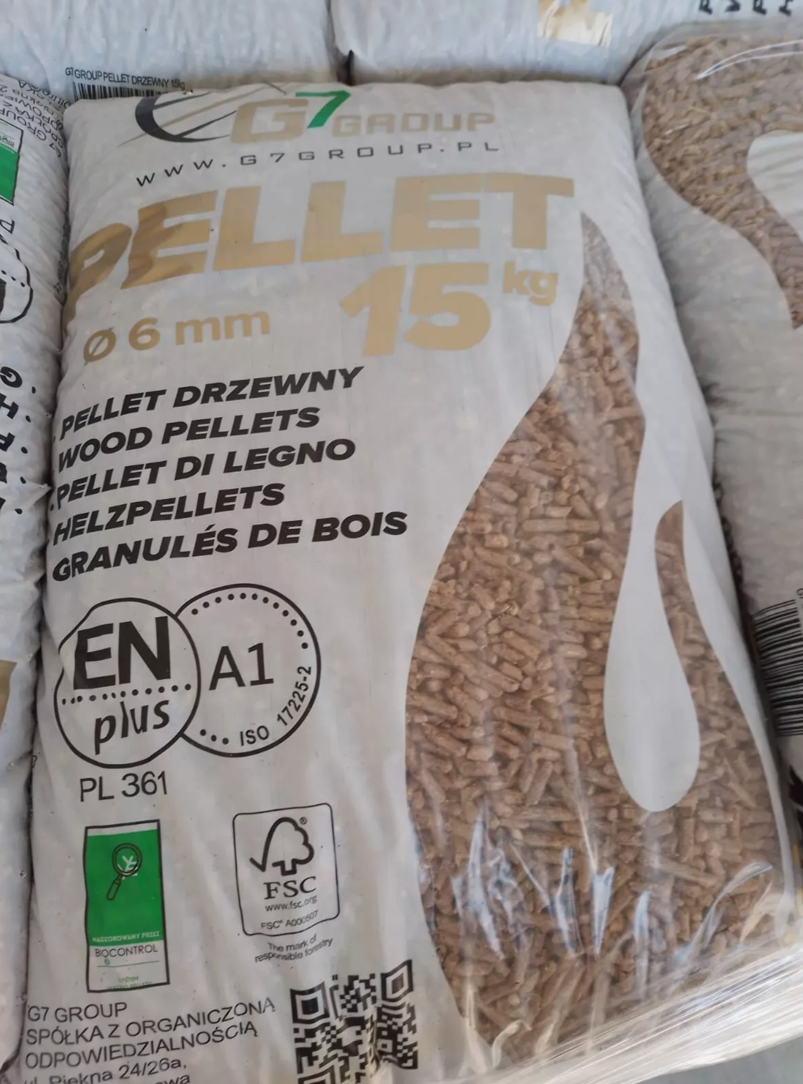 Holzpellets der G7 Gruppe Zertifizierte ENplus A1 Pellets kostenloser Versand