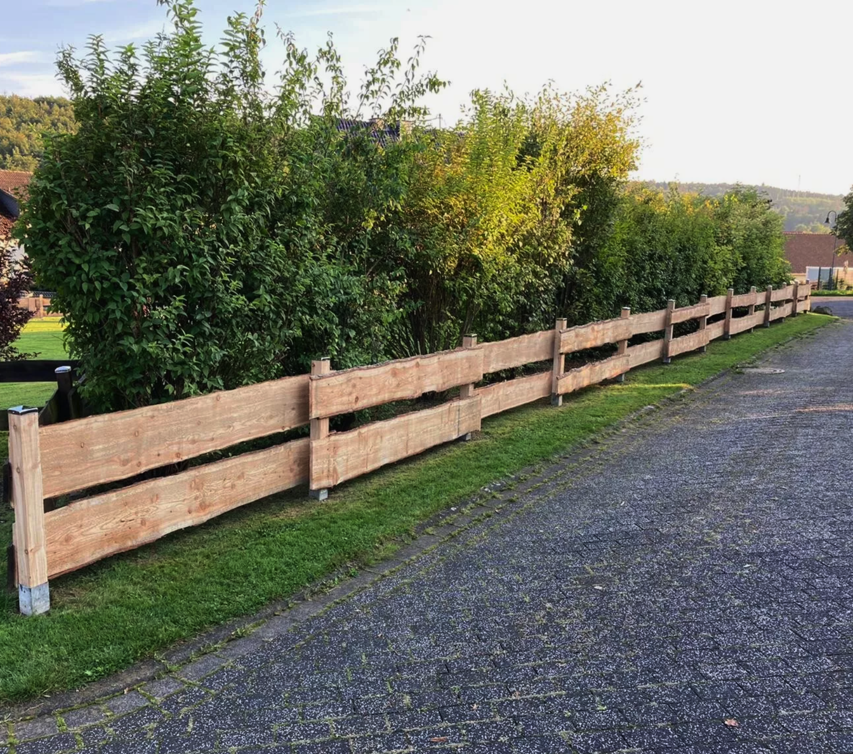 Schwarten Lärche Rangerzaun Bonanzabretter