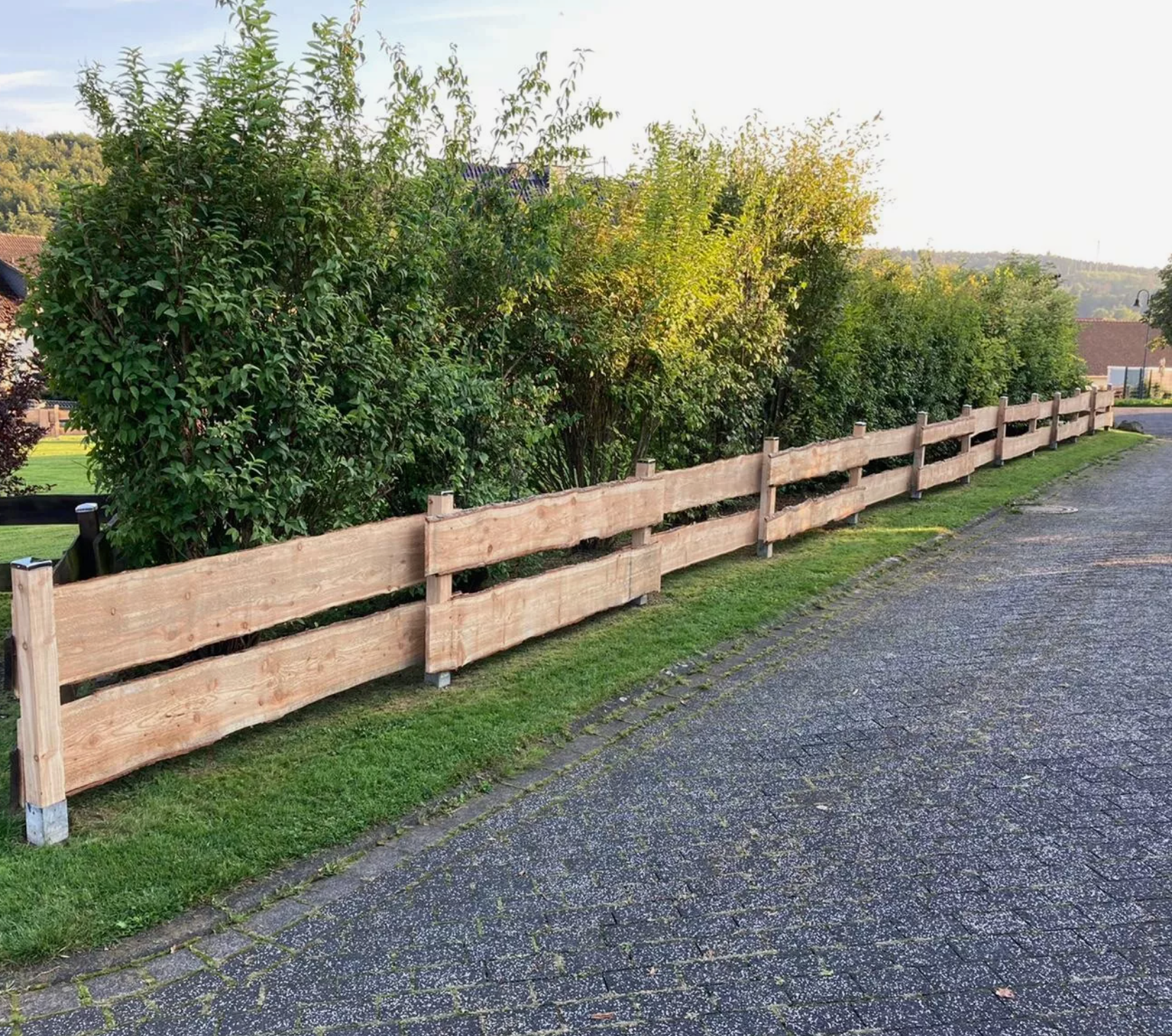 Schwarten in Lärche/Eiche/Fichte Rangerzaun Bonanzabretter