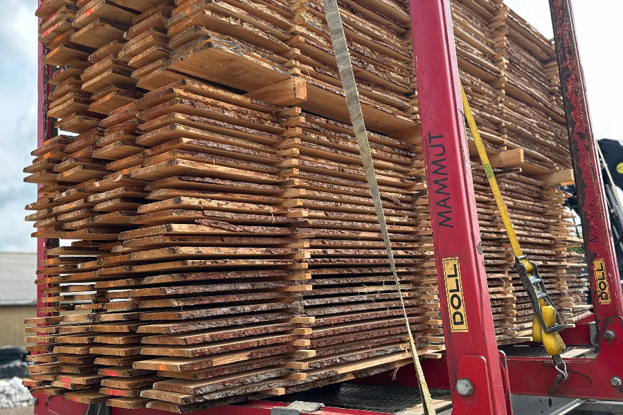 Schwarten Lärche Rangerzaun Bonanzabretter