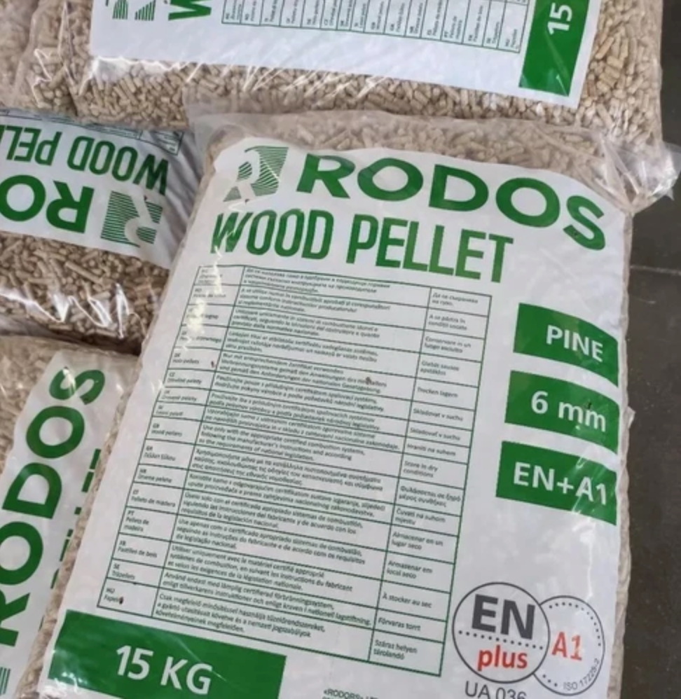 "Rodos" Holzpellets Pellets ENplus A1 Palette 1050kg/ 70 Säcke