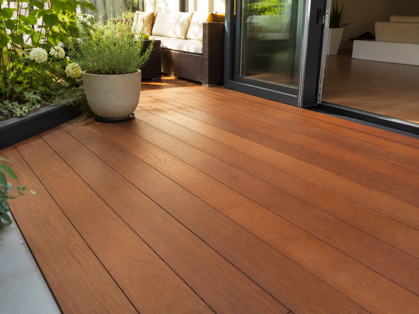 Bangkirai Terrassendielen glatt